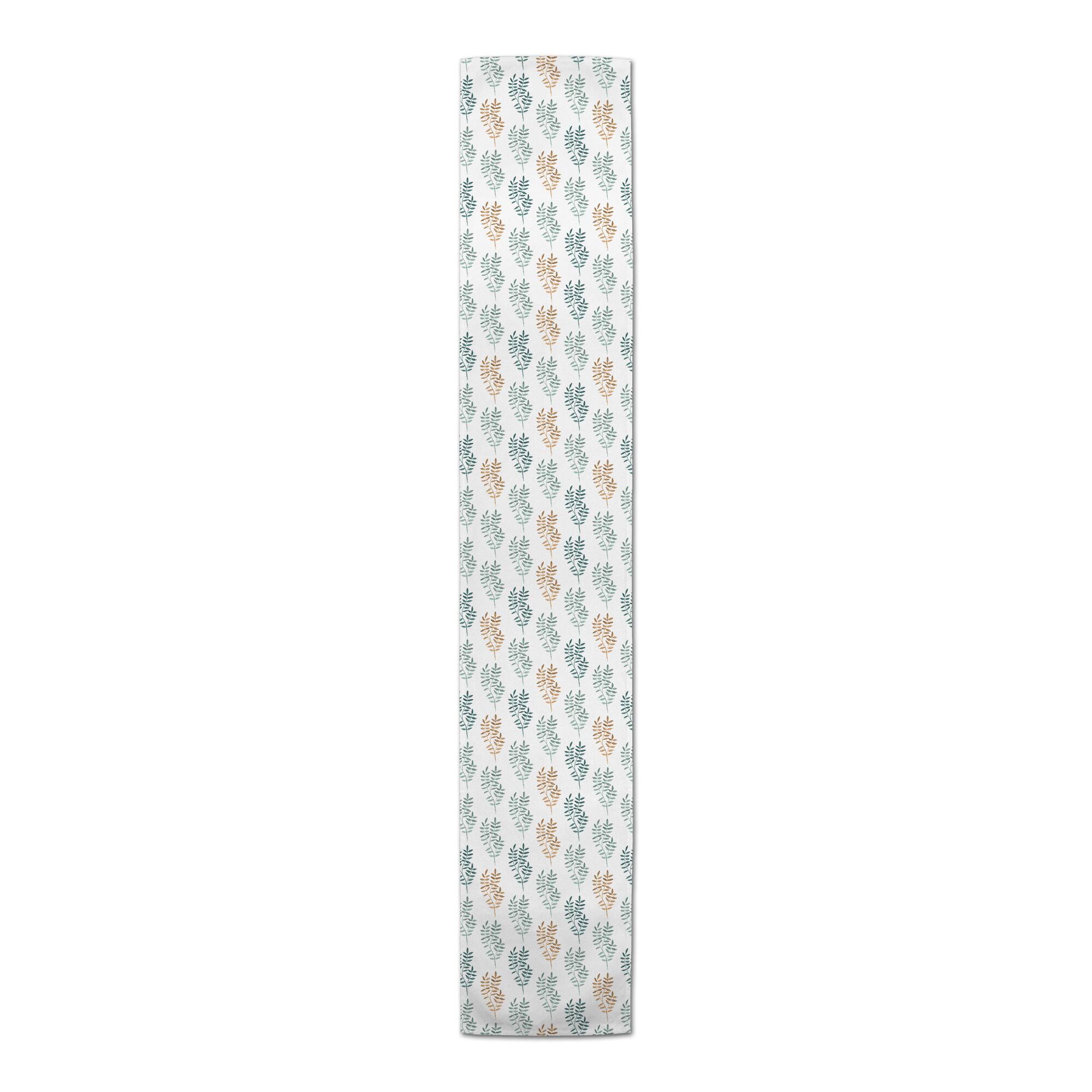 Watercolor Leaves Outdoor Table Runner